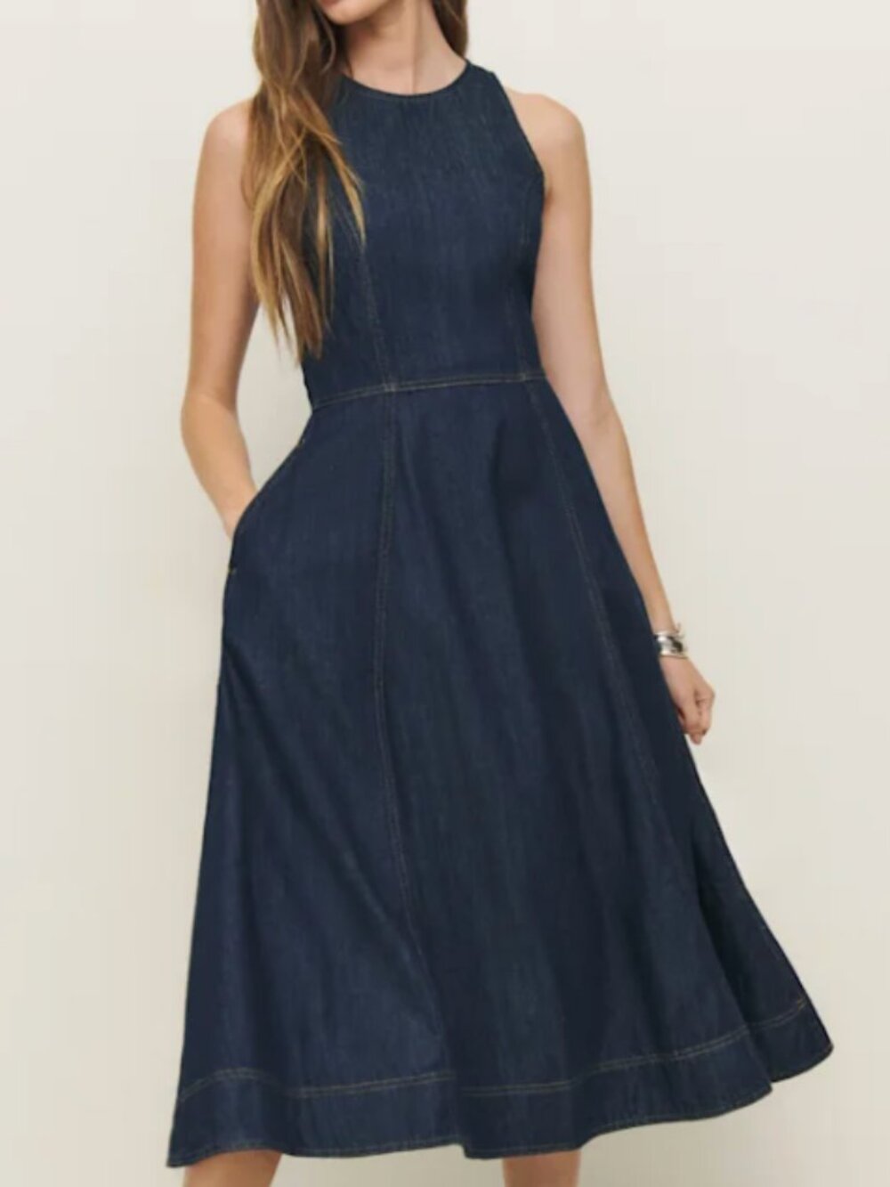 Reformation Pippa Denim Midi Dress